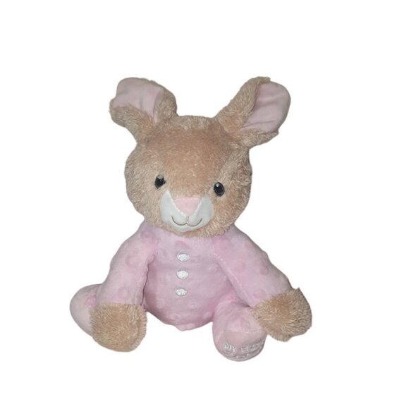 MTY International My First Easter Plush Bunny Minky Dot Rattle Bib Blanket Set - Picture 2 of 9